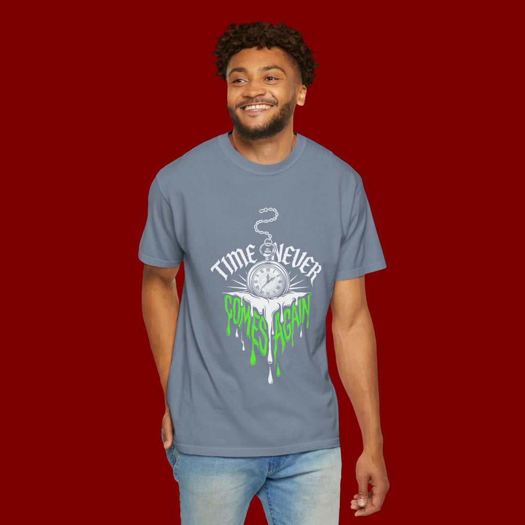 Time Never Comes Again T-Shirt — Vintage Pocket Watch Graphic Tee