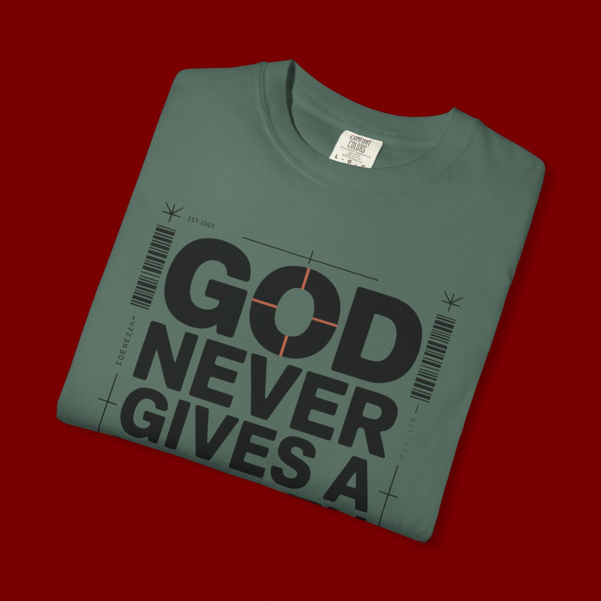 Christian Inspirational T-Shirt — "God Never Gives a Burden You Can't Bear" Motivational Tee