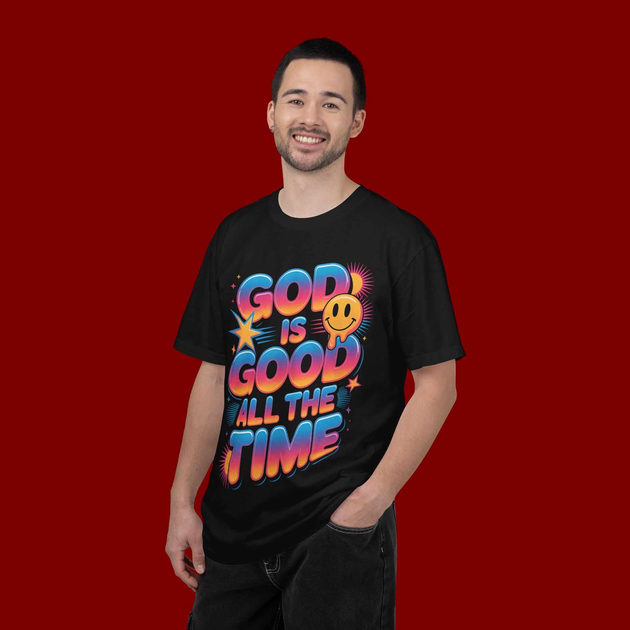 God Is Good All The Time T-Shirt — Positive Christian Graphic Tee