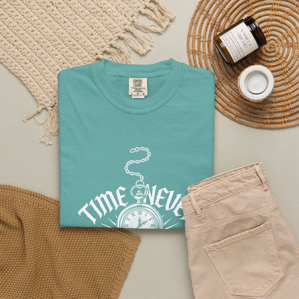 Time Never Comes Again T-Shirt — Vintage Pocket Watch Graphic Tee