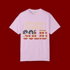 Faith in God Is Solid T-Shirt — American Flag Patriotic Christian Tee