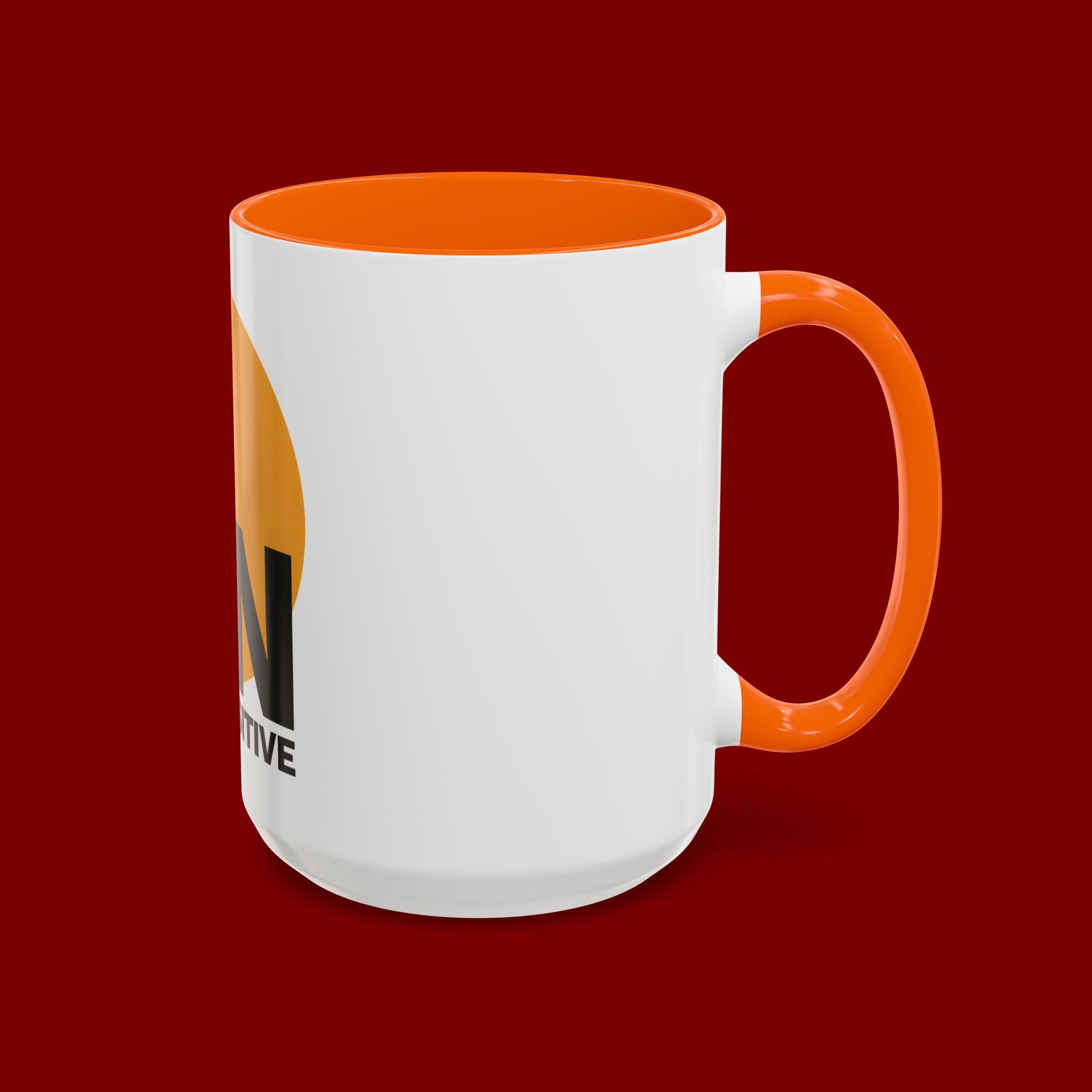 Accent Coffee Mug — "Focus On The Positive" Motivational Mug