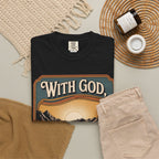Inspirational Graphic T-Shirt — "With God, Every Hardship Brings Ease"