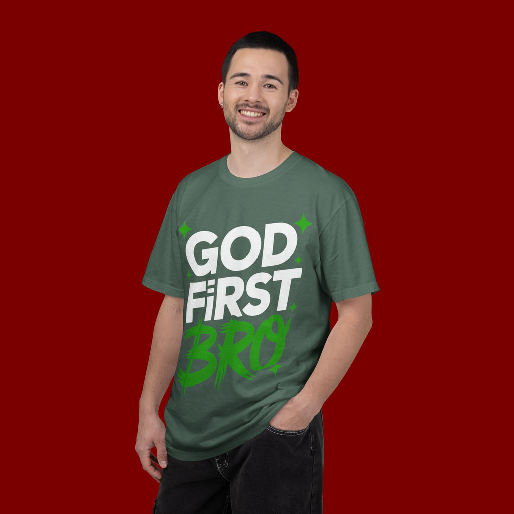 God First Bro T-Shirt — Faith Graphic Tee for Guys