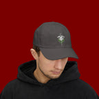 Dad Cap — Minimal Green Plant Drip Embroidered Hat