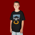 Kids Tee - "Return to God" Roadway Graphic Religious Youth Shirt