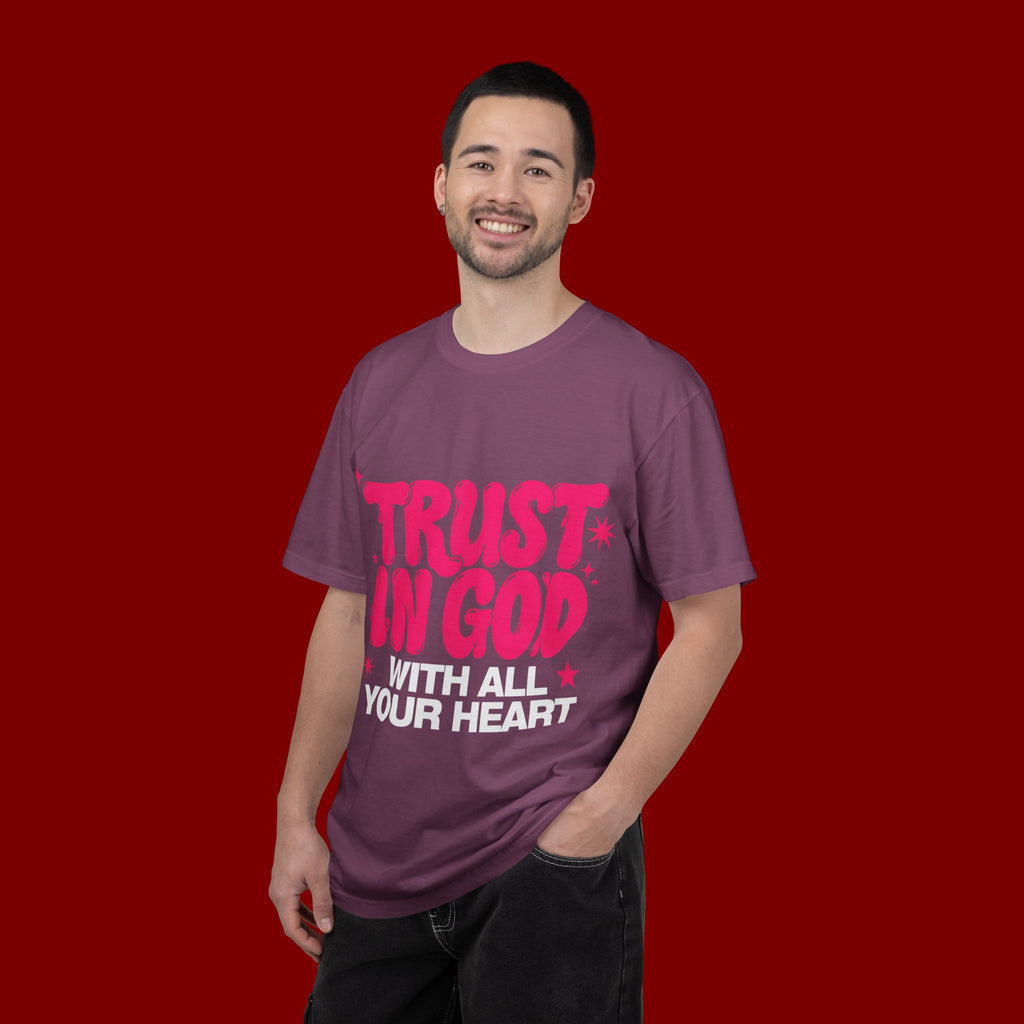 Trust in God T-Shirt — Retro Pink Faith Graphic Tee