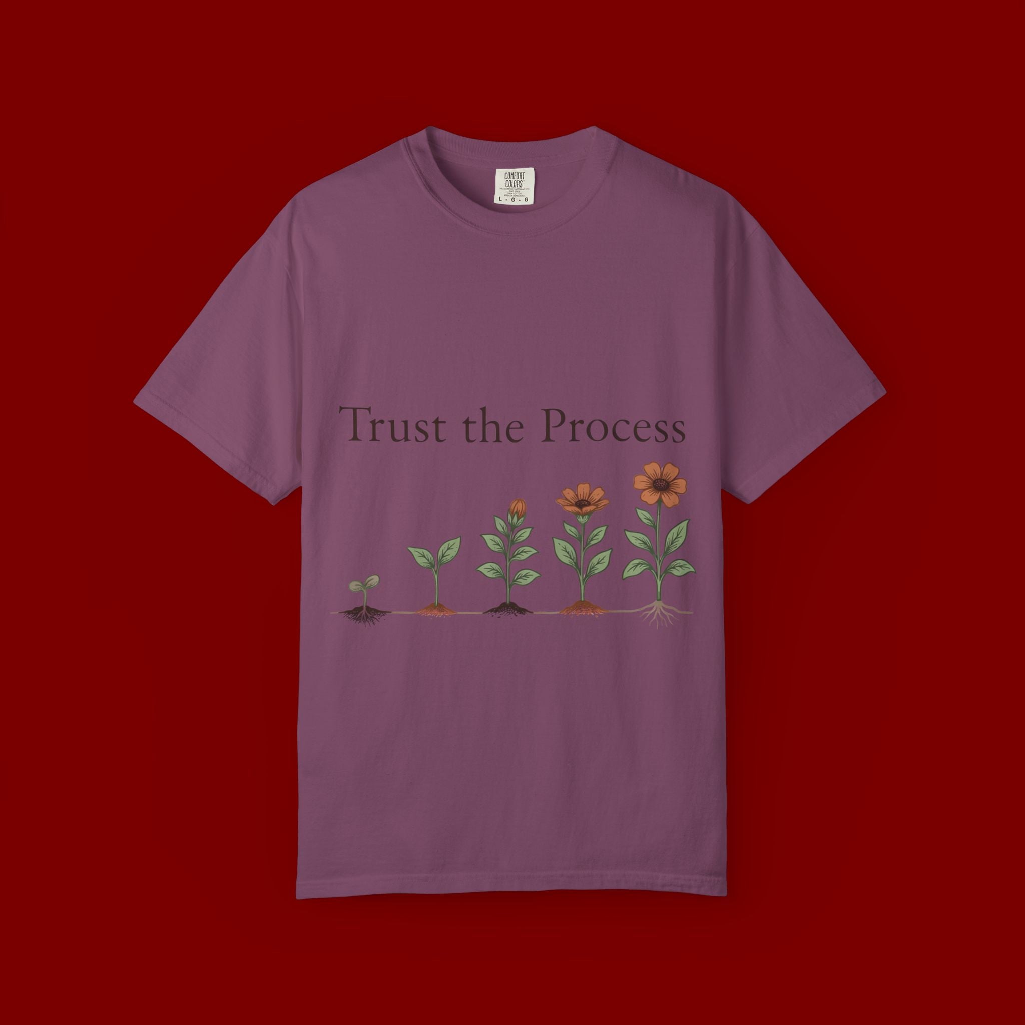 Trust the Process Floral T-Shirt — Growth Graphic Tee