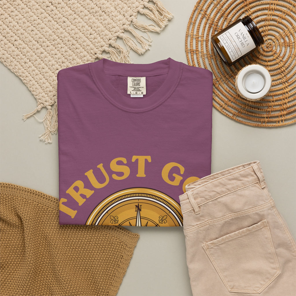 Trust God Compass T-Shirt — "Trust God No Matter What" Christian Faith Tee