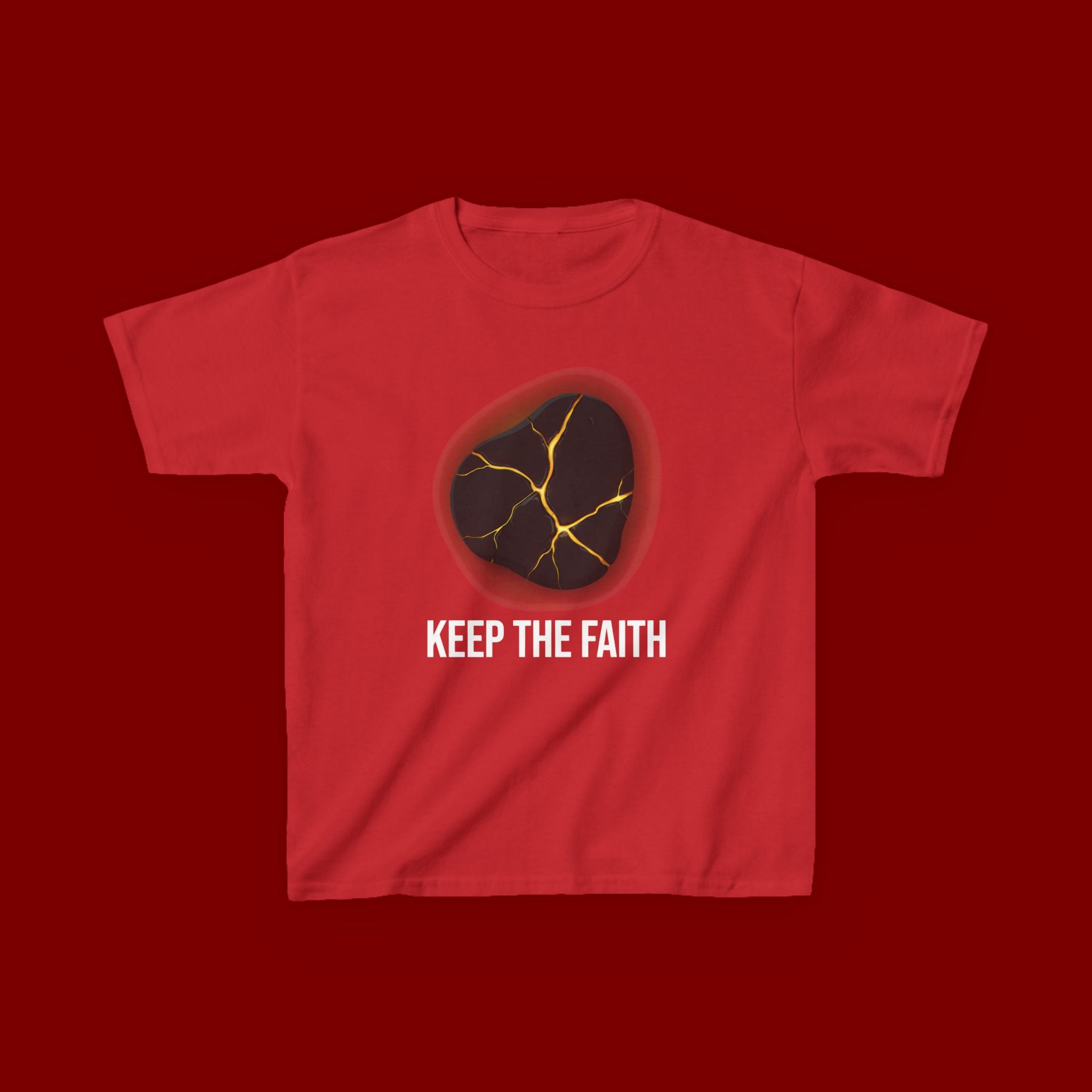 Keep The Faith Kids Tee — Kintsugi Stone Inspirational Children's T-Shirt
