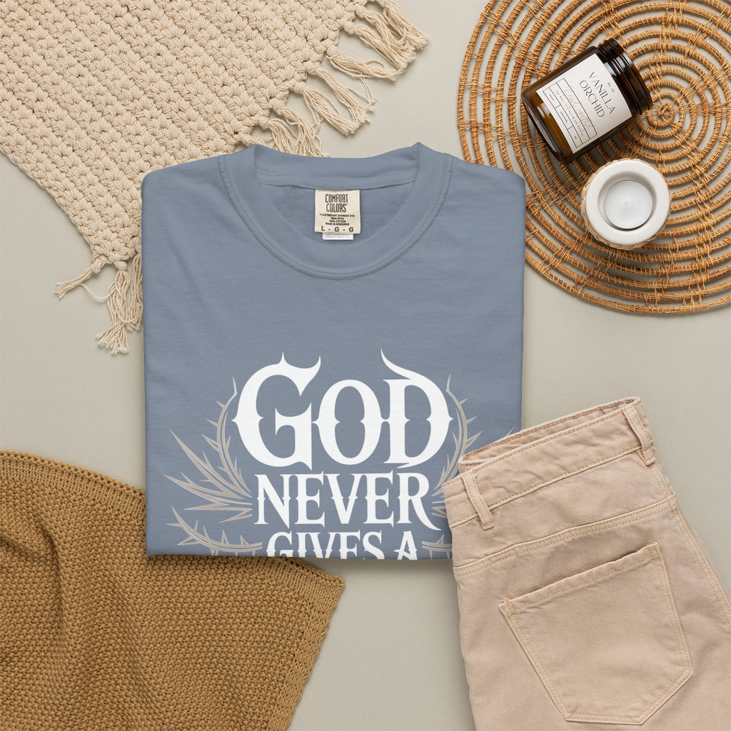 Inspirational Christian T-Shirt — "God Never Gives a Burden You Can't Bear" Tee