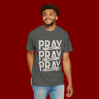 Prayer T-Shirt — "Pray On It, Pray Over It, Pray Through It" Christian Tee