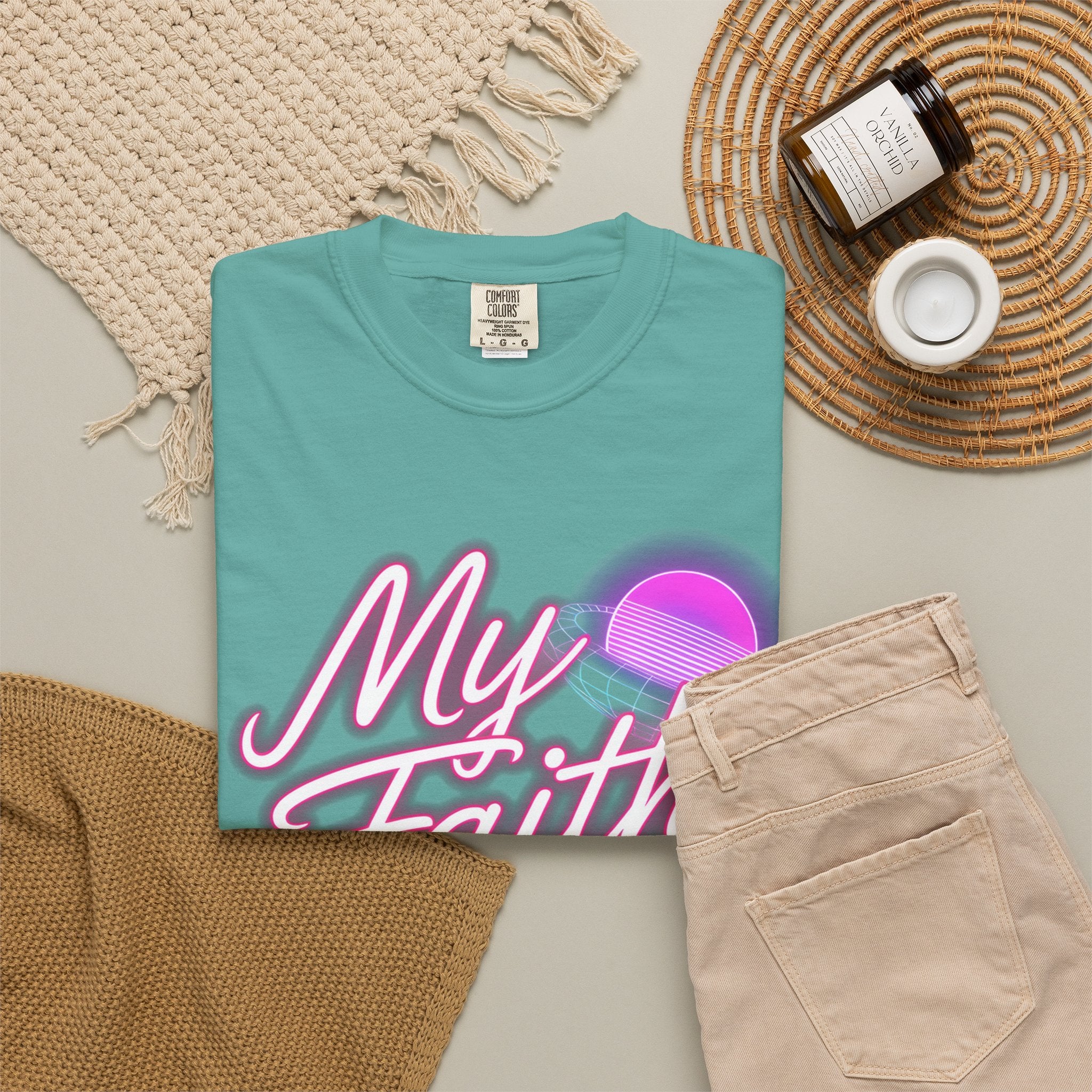 Faith T-Shirt — "My Faith in God Is Solid" Retro Graphic Tee