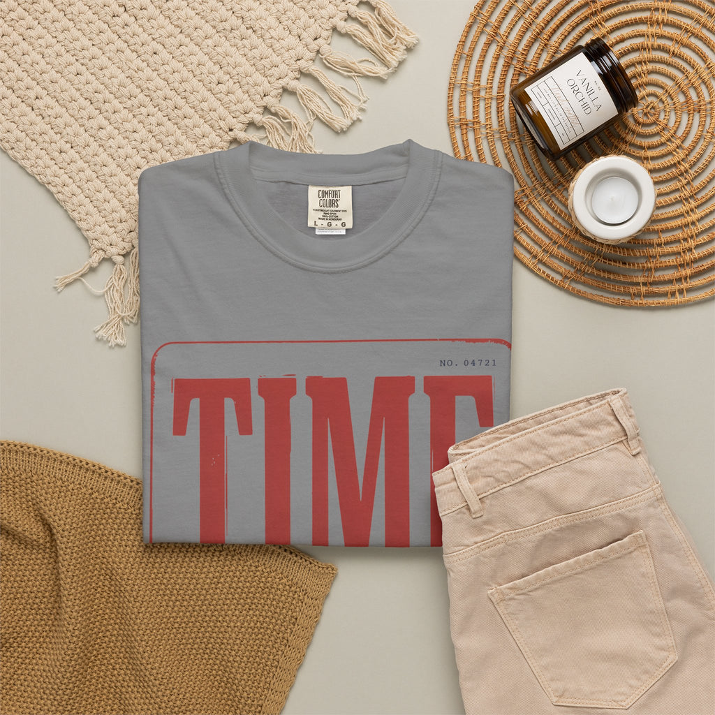 TIME Never Comes Again T-Shirt — Vintage Ticket Graphic Tee