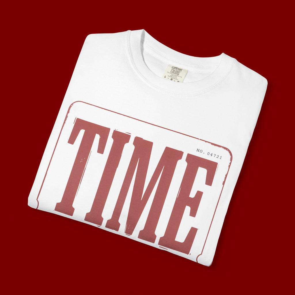 TIME Never Comes Again T-Shirt — Vintage Ticket Graphic Tee