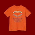 Kids Tee — "Faith Makes the Impossible Possible" Inspirational Graphic