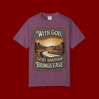 Inspirational Graphic T-Shirt — "With God, Every Hardship Brings Ease"