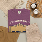 Solid Faith Shield T-Shirt — "My Faith in God Is Solid" Christian Tee