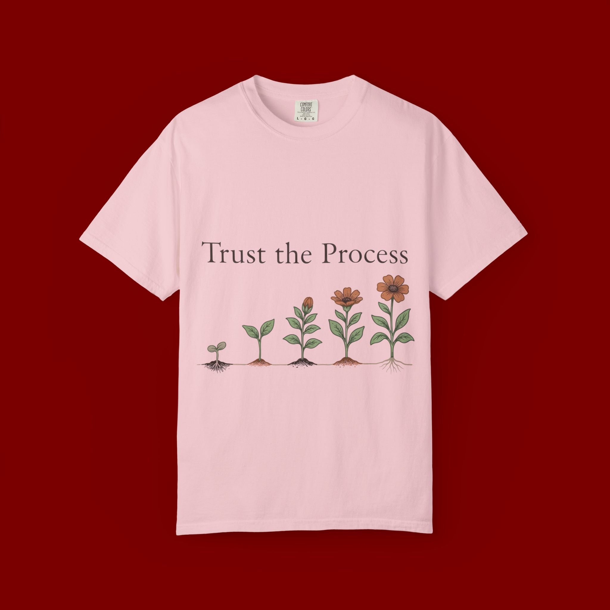Trust the Process Floral T-Shirt — Growth Graphic Tee