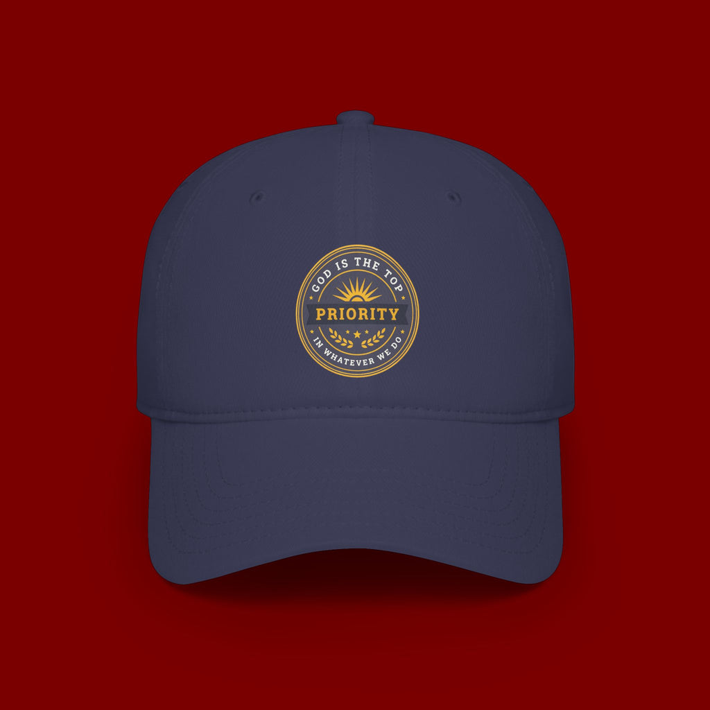 Baseball Cap — "God Is The Top Priority" Emblem Hat