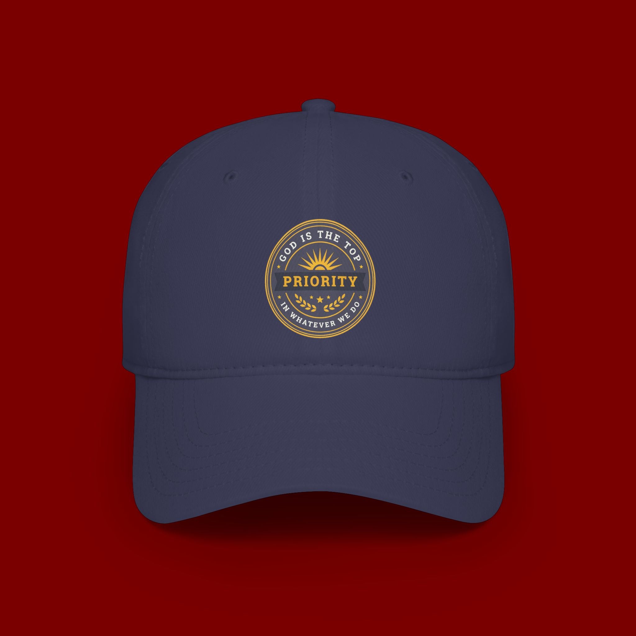 Baseball Cap — "God Is The Top Priority" Emblem Hat