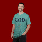 God Above All Things T-Shirt — Faith Graphic Tee with Cosmic Design