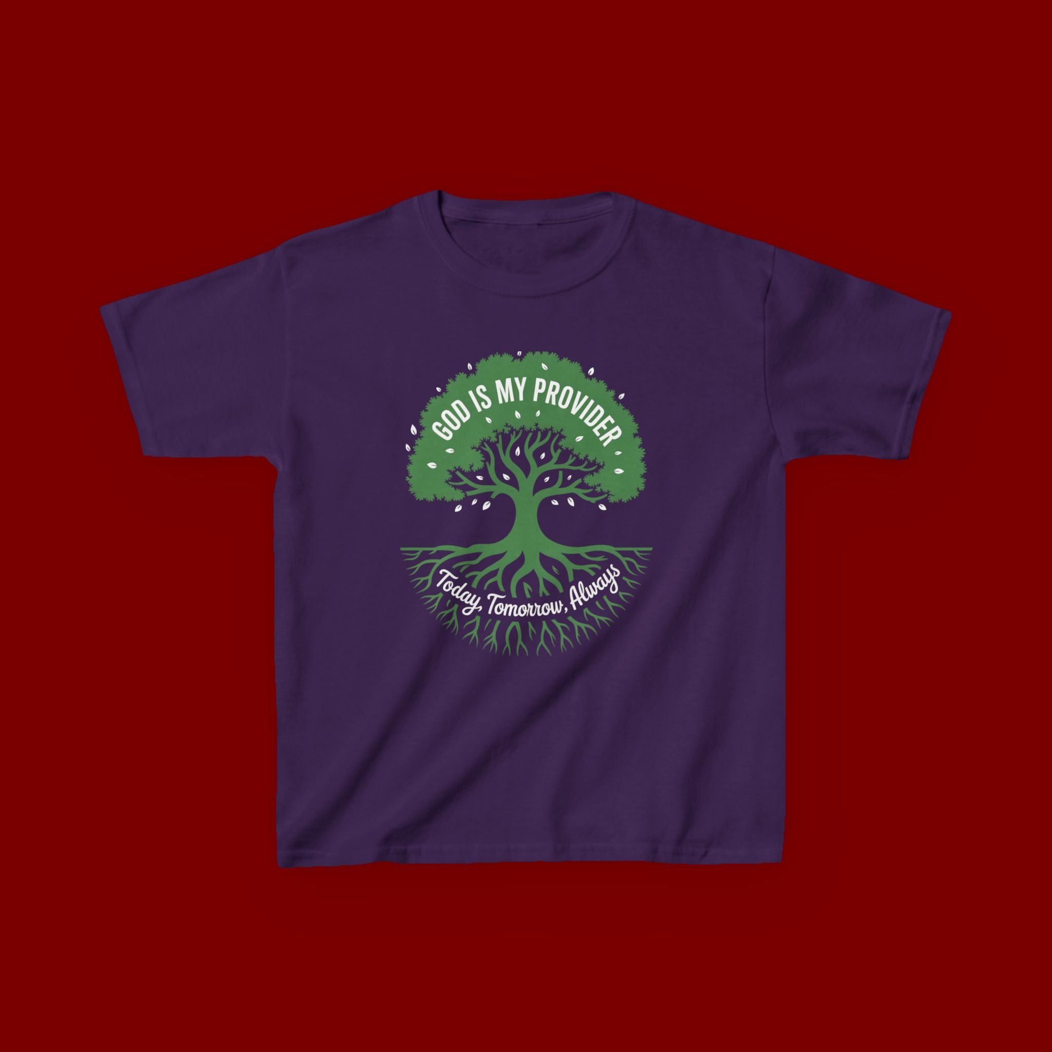 Kids Tee — "God Is My Provider" Tree of Faith Christian Shirt