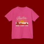 Kids T-Shirt - "Positive" Retro Sunrise Tee (Mind • Vibes • Life)