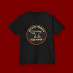 Kids Tee — "God Is My Strength and Power" Anvil & Anvil-Forge Christian Youth Shirt