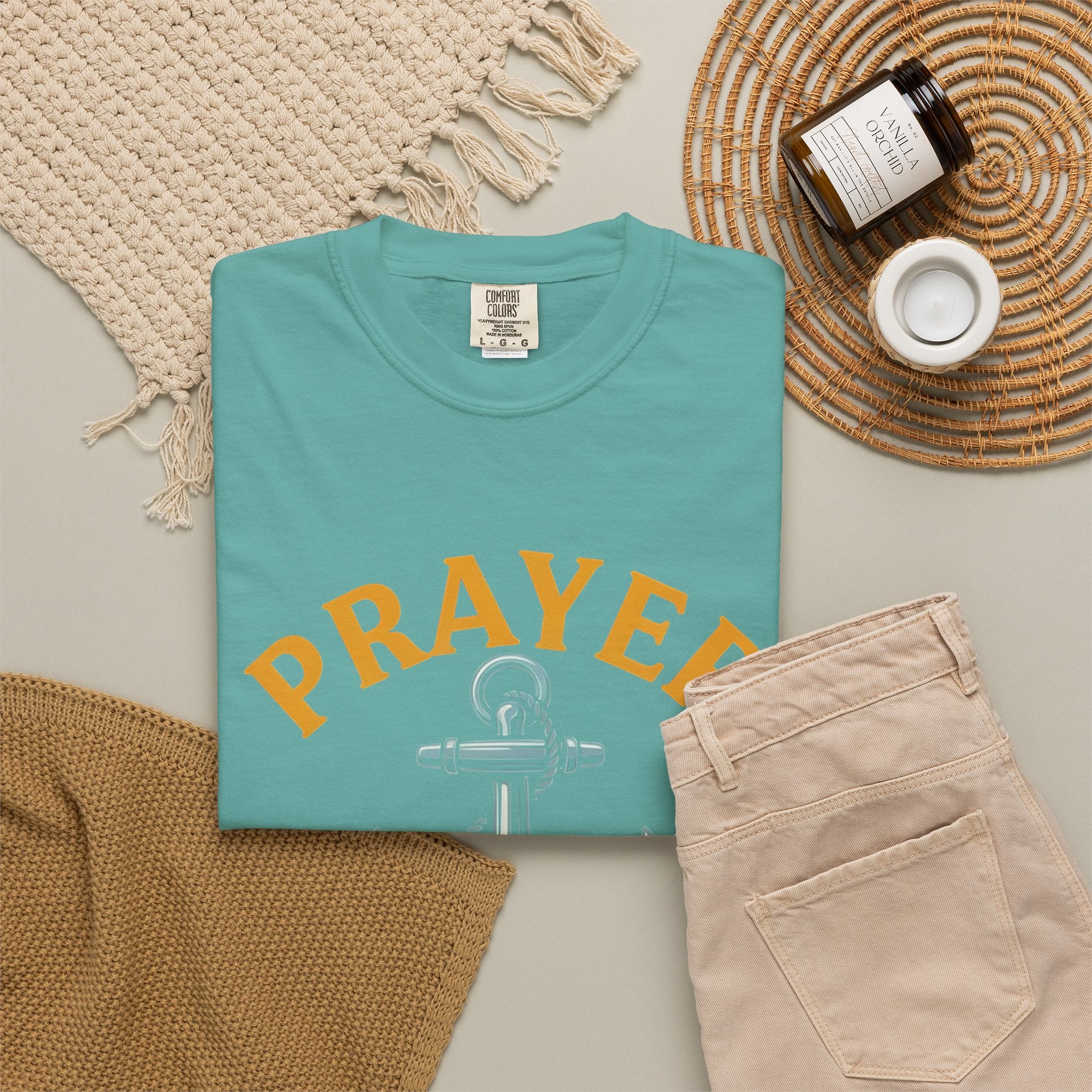 Prayer Anchor T-Shirt — "Prayer: The Most Powerful Weapon of a Believer" Christian Faith Tee
