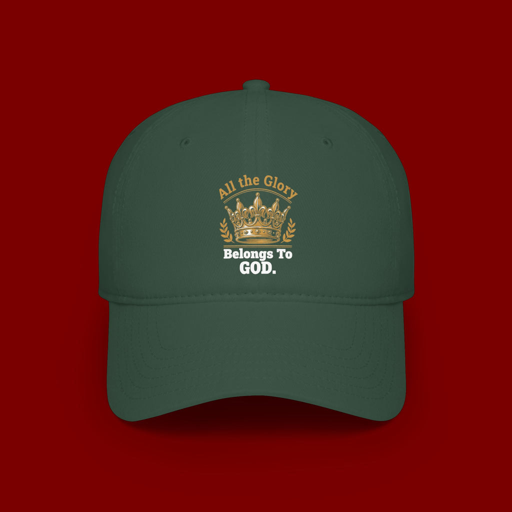 All the Glory Belongs to God Red Low Profile Baseball Cap