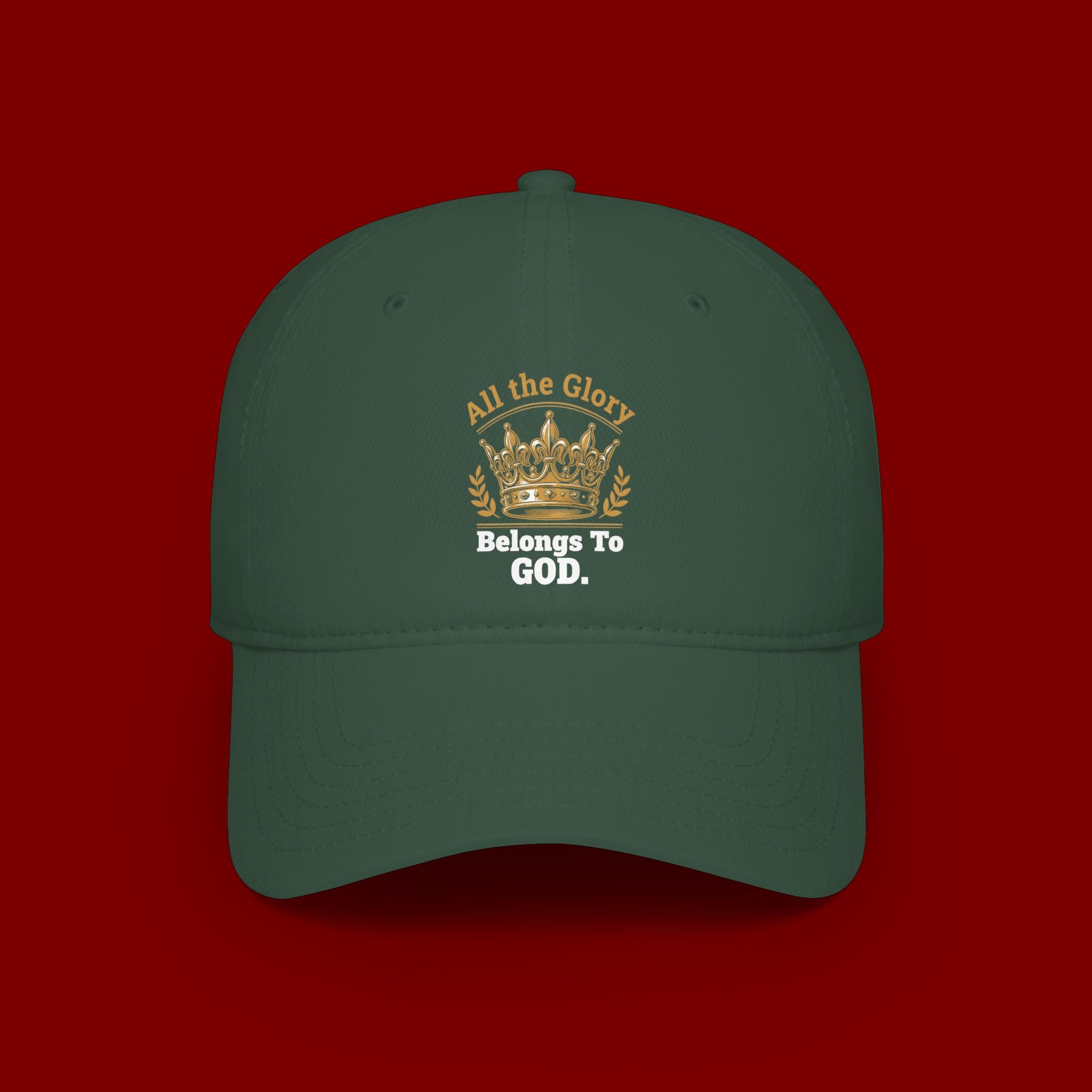 All the Glory Belongs to God Red Low Profile Baseball Cap