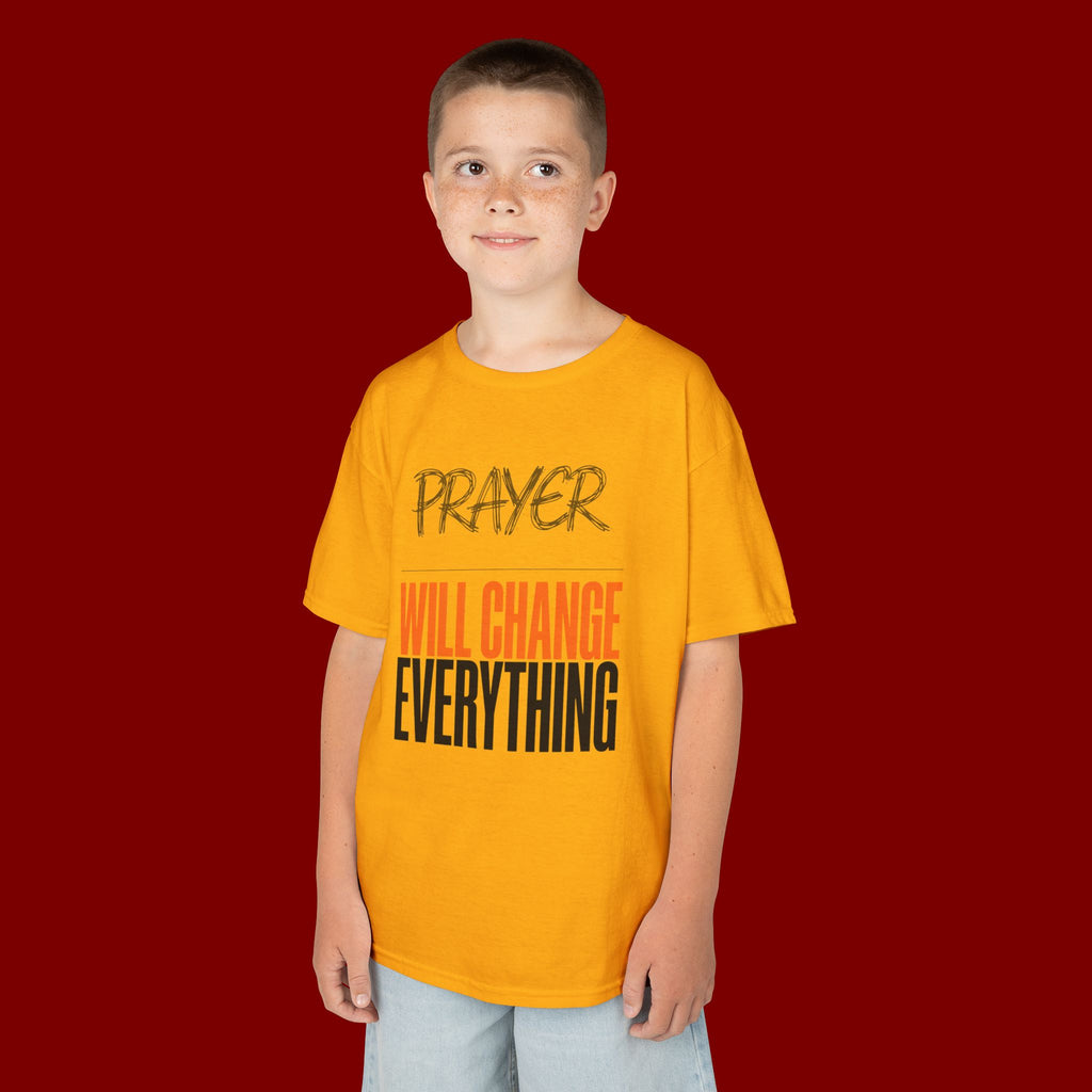 Kids T‑Shirt — "Prayer Will Change Everything" Inspirational Faith Tee
