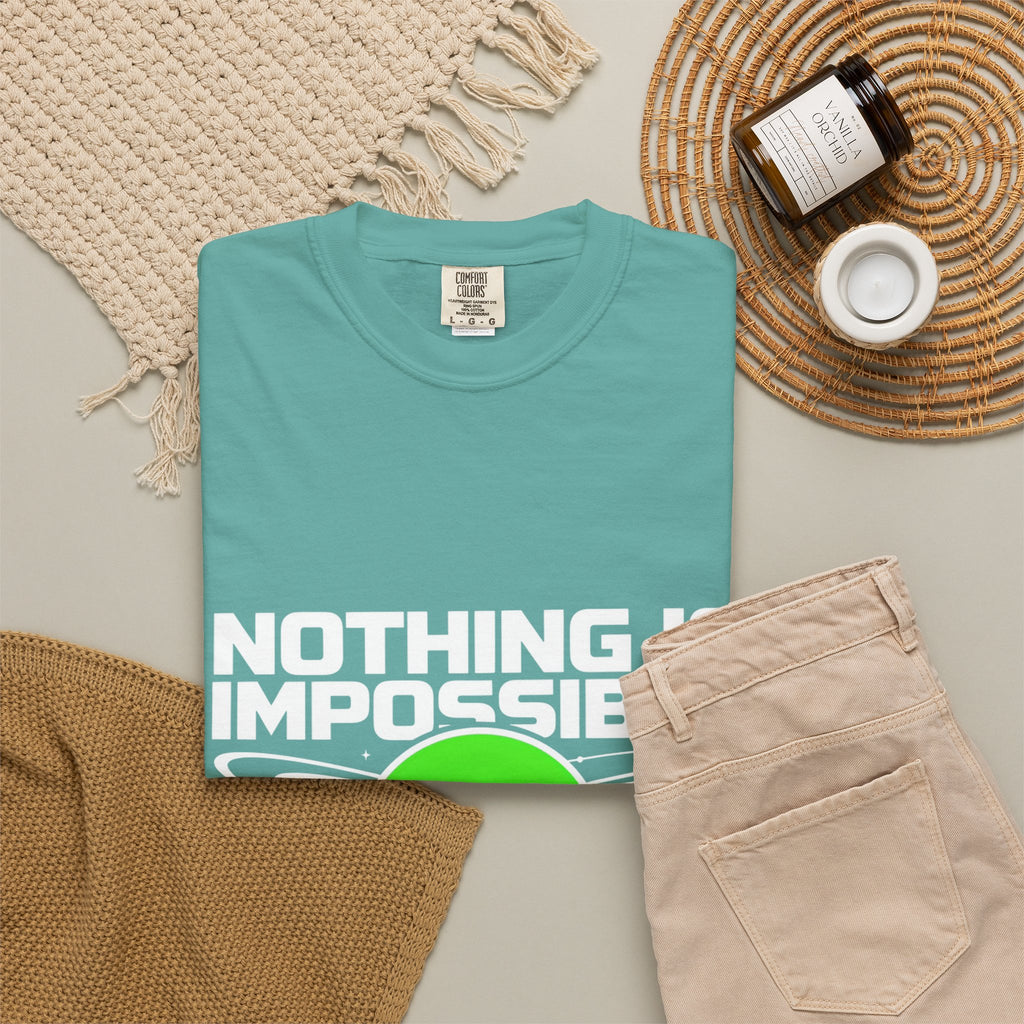 Nothing Is Impossible Christian T-Shirt — 'For Our God' Space Graphic