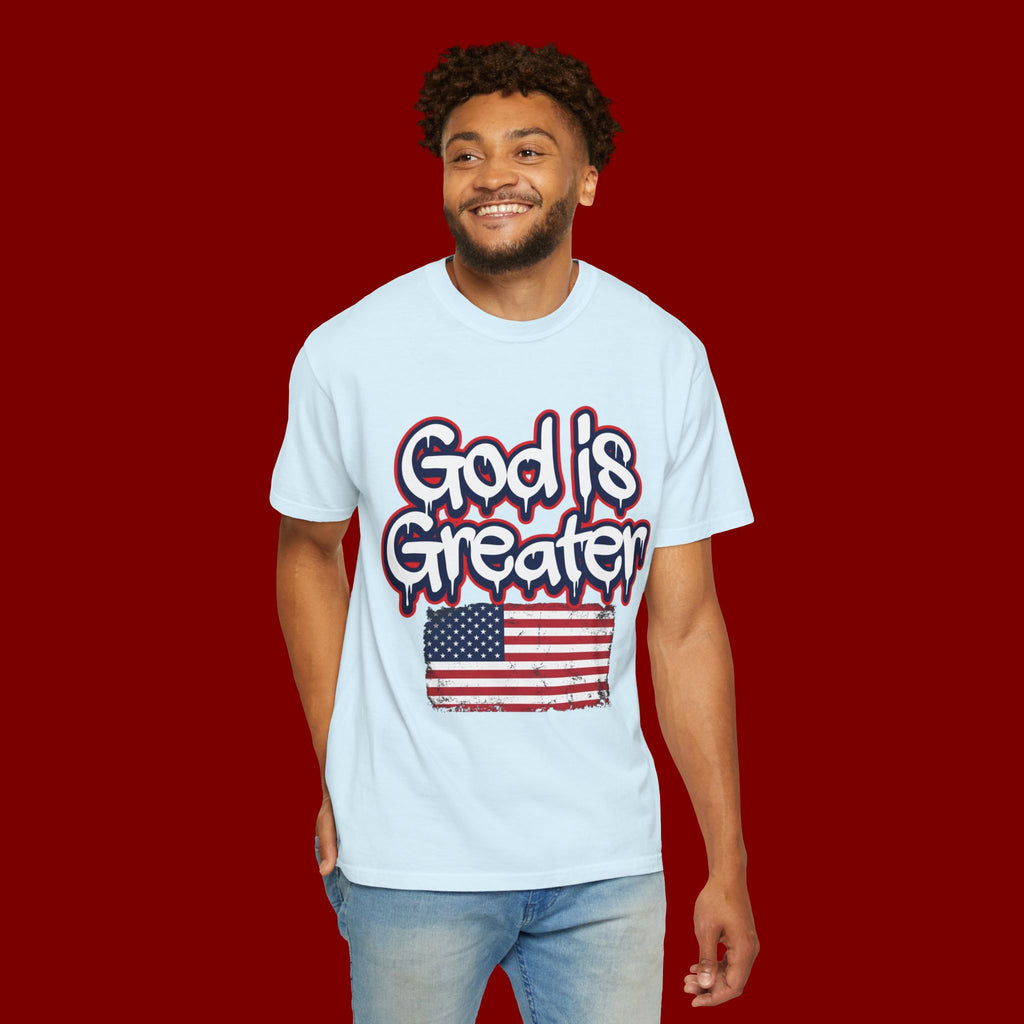 God Is Greater American Flag T-Shirt
