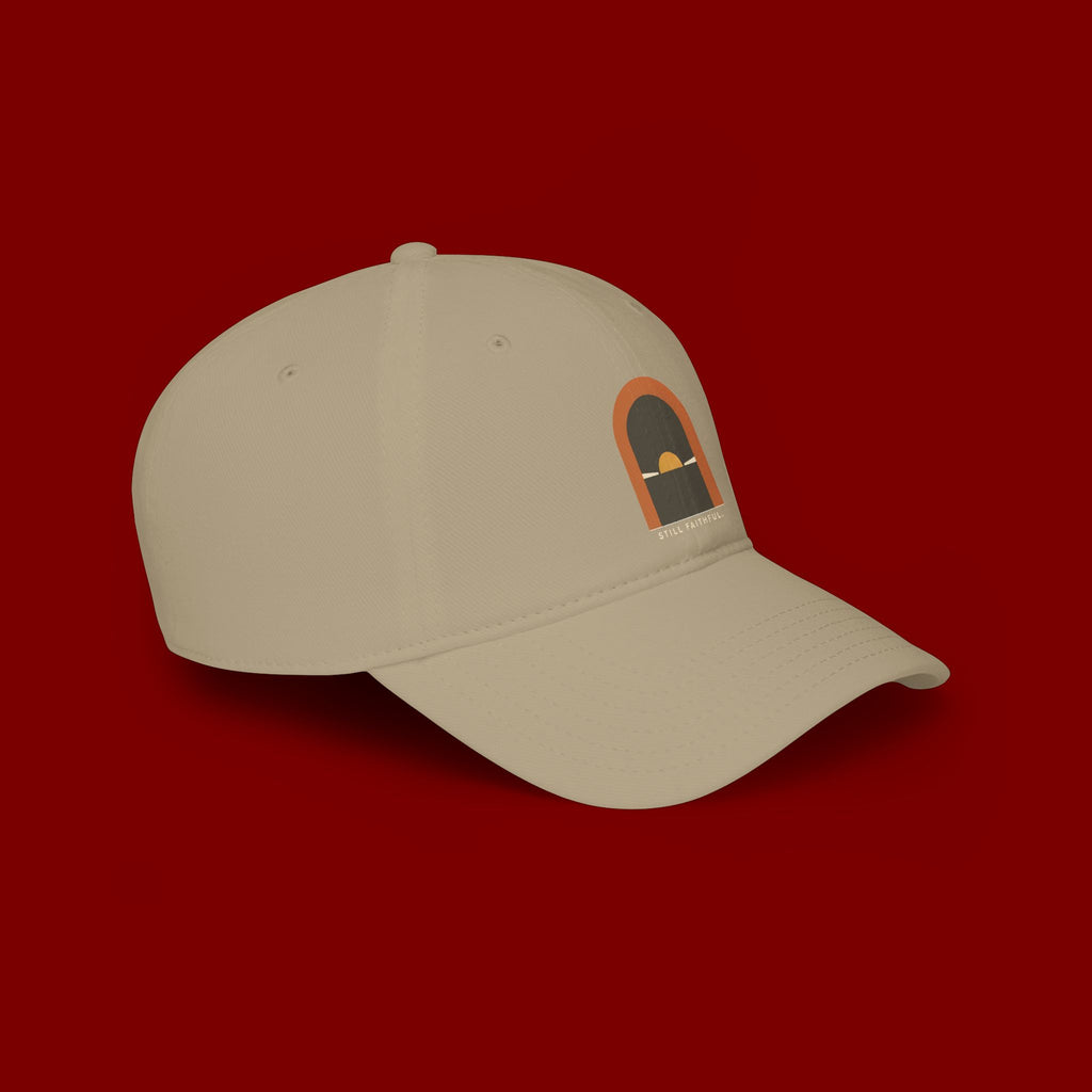 Lighthouse Sunset Cap — "Trust God" Embroidered Low Profile Baseball Hat