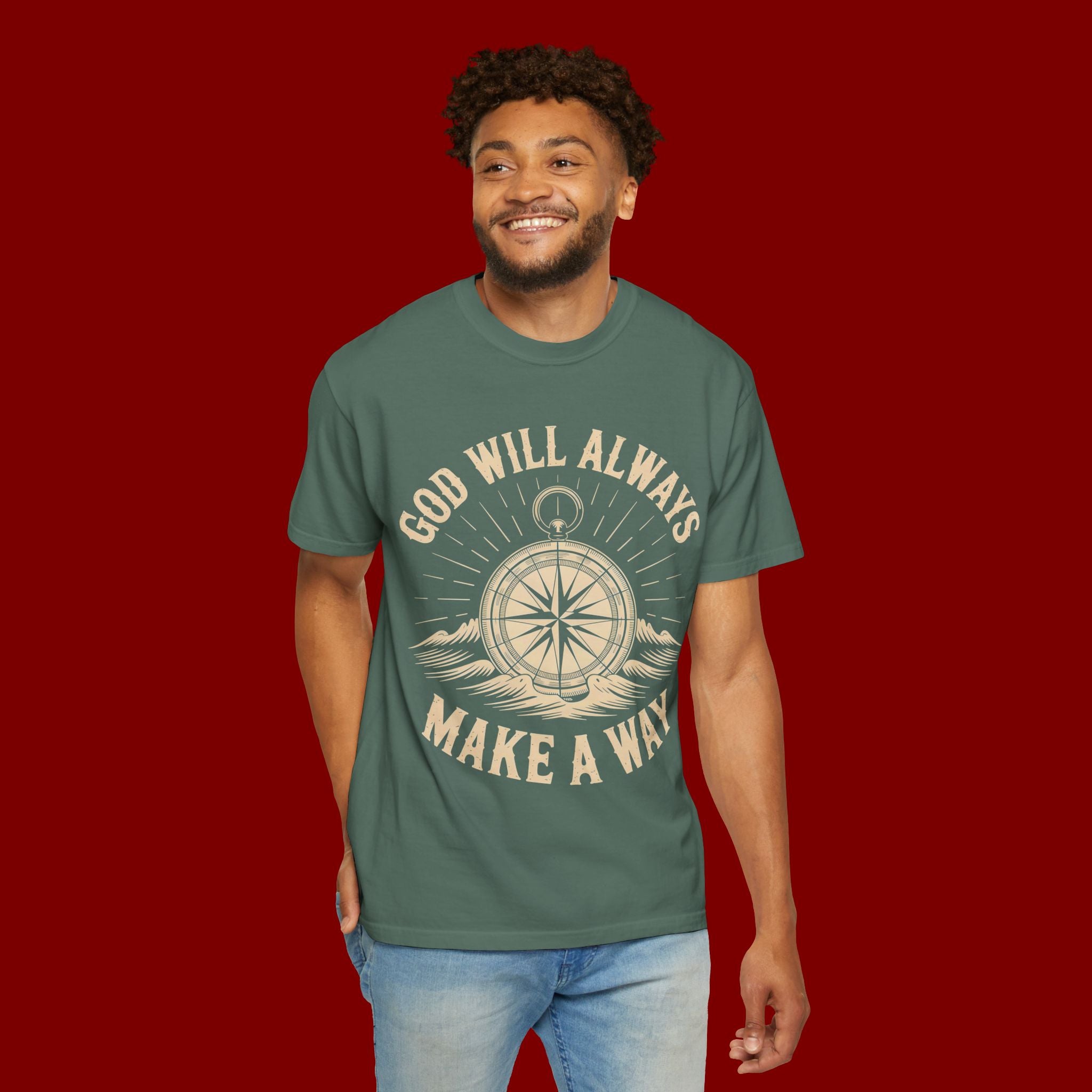 God Will Always Make A Way T-Shirt — Compass Christian Faith Graphic Tee