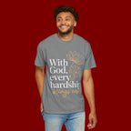 Faith T-Shirt — "With God, every hardship brings ease" Inspirational Christian Tee