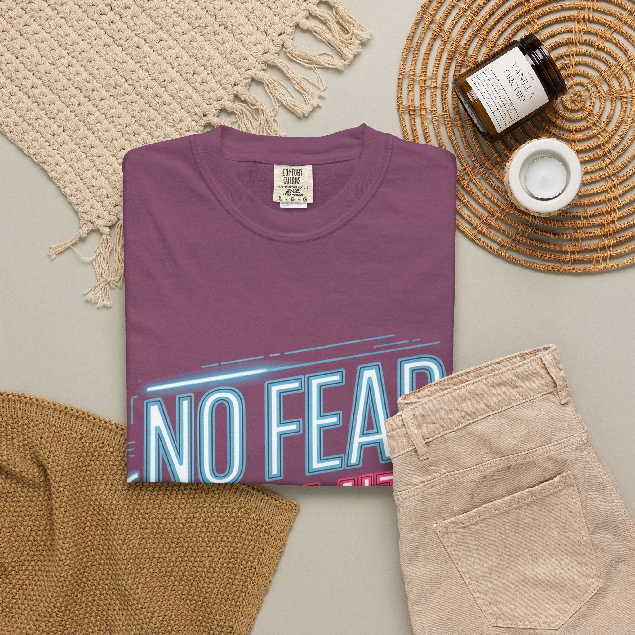 No Fear No Limits No Excuses Neon Graphic T-Shirt