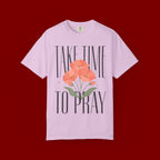 T-Shirt — "Take Time to Pray" Floral Christian Tee