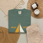 Trust God Sailboat T-Shirt — Pray Work Inspirational Christian Tee
