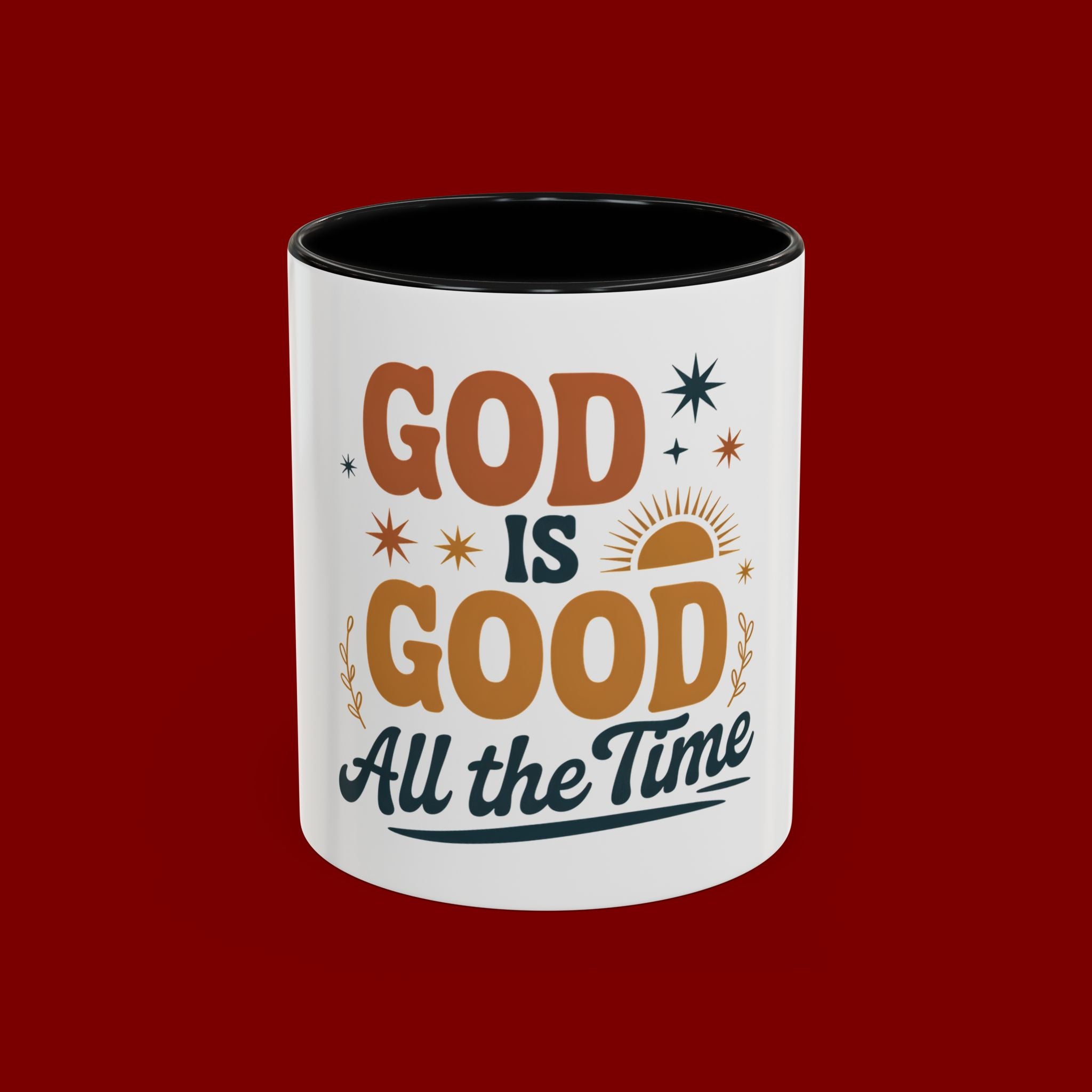 Praise the Lord Coffee Mug – Retro Christian Faith Accent Mug (11/15oz)