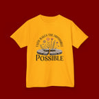 Kids Tee — “Faith Makes the Impossible Possible” Floral Inspirational Shirt