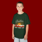 Kids T-Shirt - "Positive" Retro Sunrise Tee (Mind • Vibes • Life)