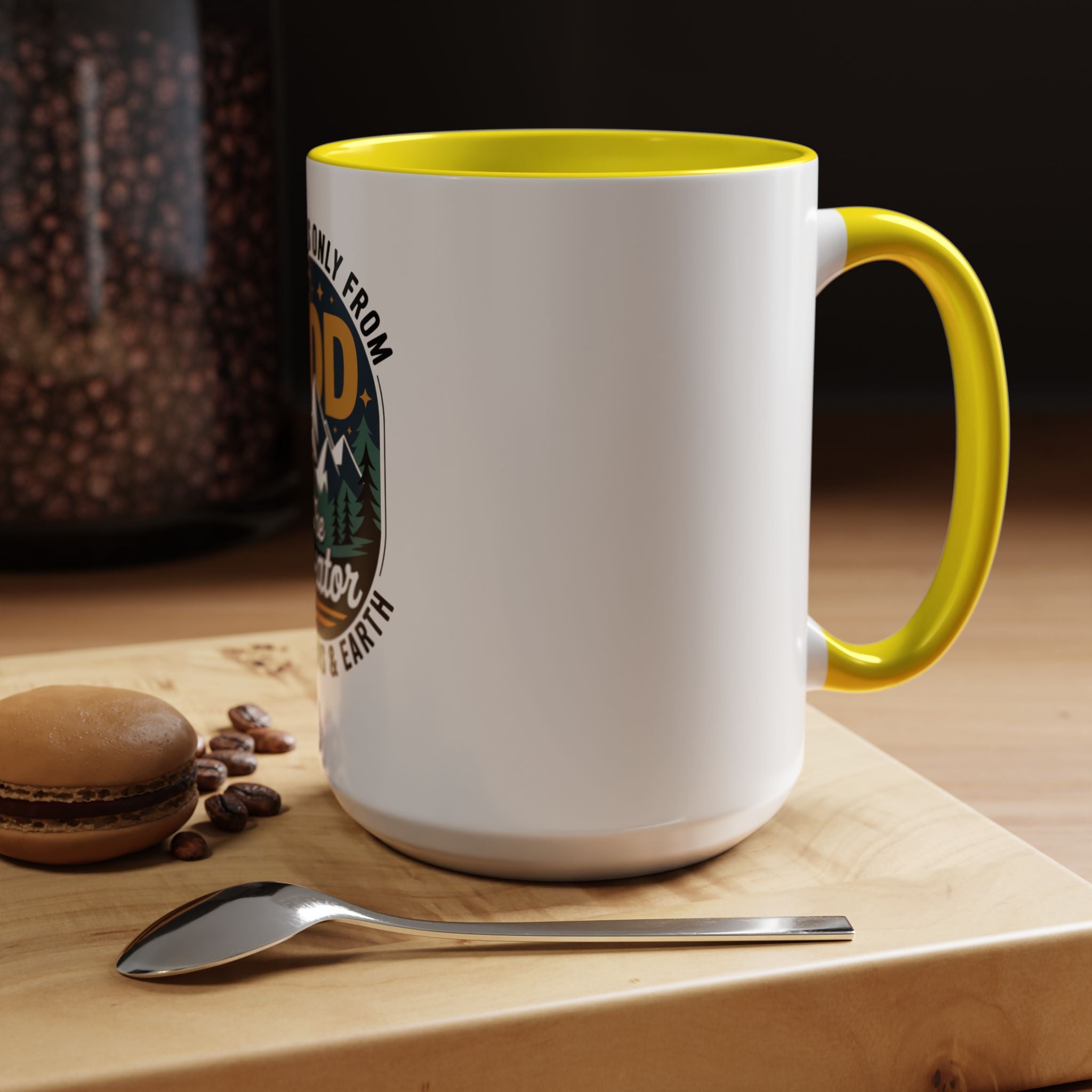 Christian Coffee Mug — “My Help Is Only From God The Creator” Accent Mug