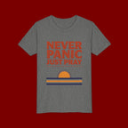 Youth Tee — "Never Panic Just Pray" Retro Sunset Kids T-Shirt
