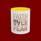 Faith Over Fear Mug — Patriotic Eagle Coffee Cup (11/15oz)
