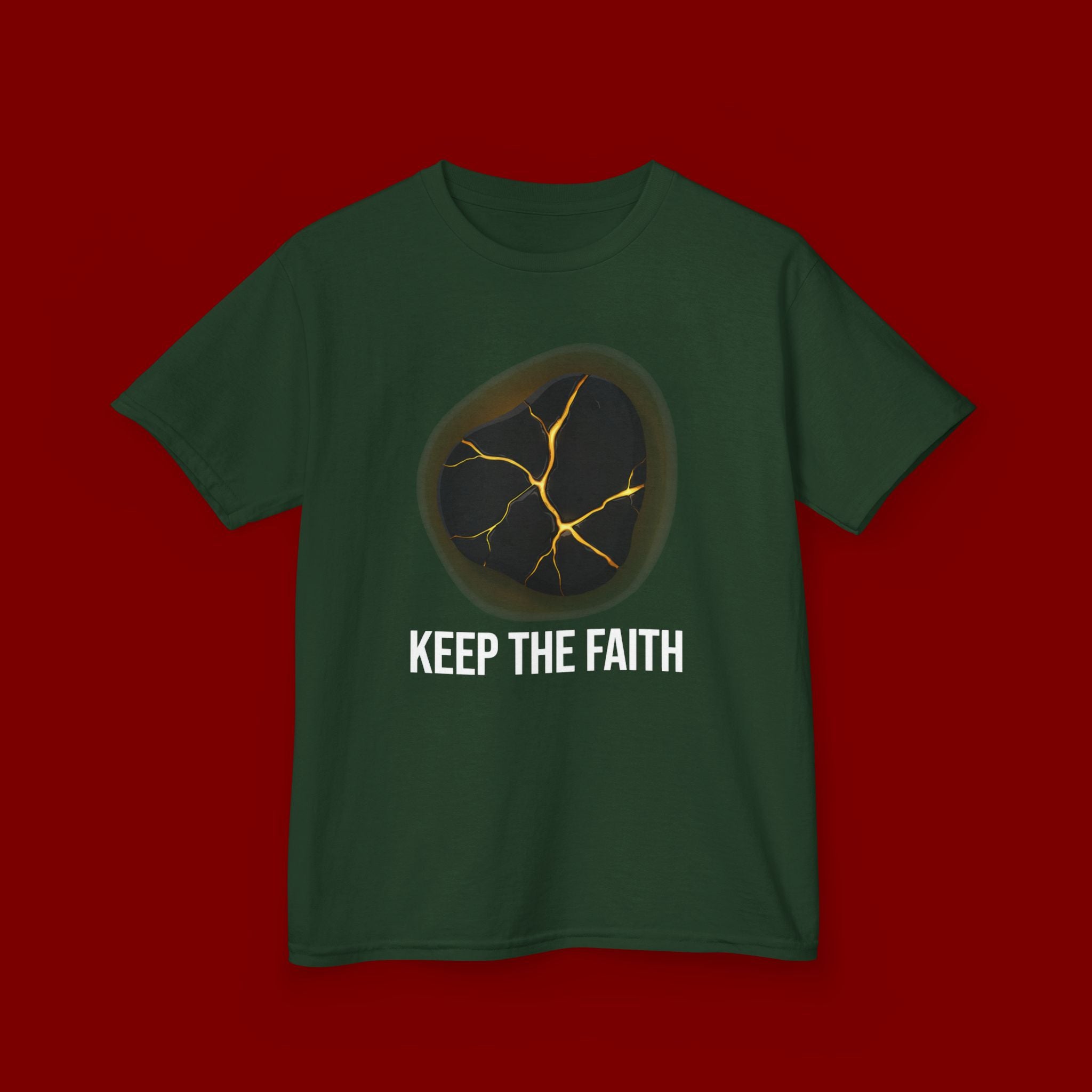 Keep The Faith Kids Tee — Kintsugi Stone Inspirational Children's T-Shirt