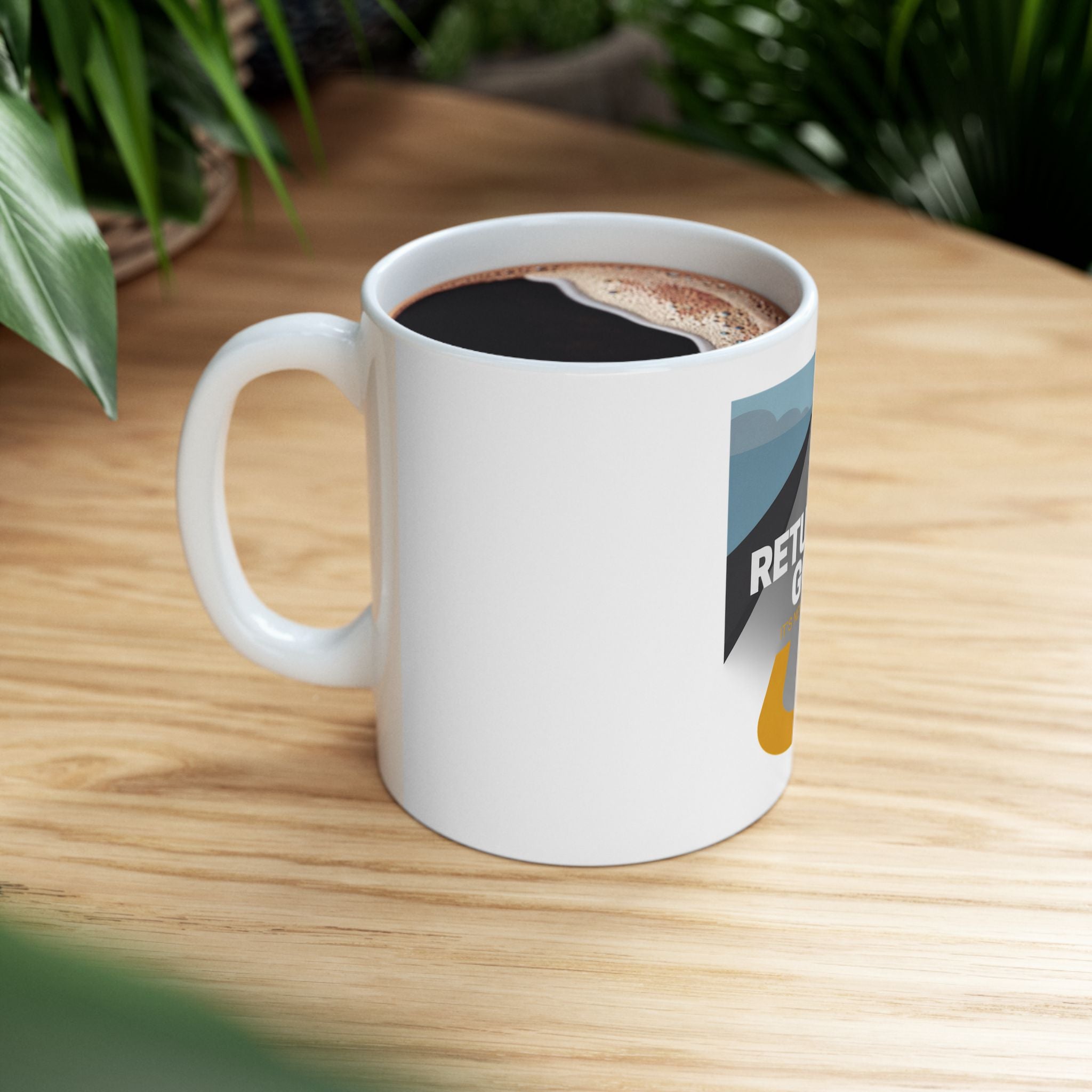 Inspirational 'Return to God' Ceramic Mug — Faith Road U-Turn Design (11oz, 15oz)