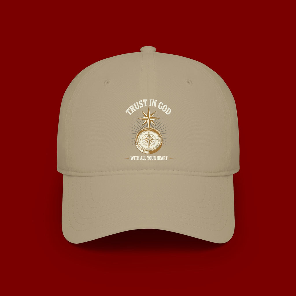Trust In God Baseball Cap — "Trust in God With All Your Heart" Embroidered Low Profile Hat